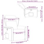 vidaXL Fauteuil de massage inclinable Crème Tissu