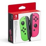 Manettes Joy-Con Vert Néon / Rose Néon pour Console Switch