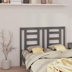 vidaXL Tête de lit Gris 146x4x100 cm Bois massif de pin