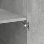 vidaXL Armoire de rangement gris béton 80x42 5x225cm bois d'ingénierie