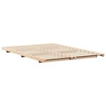 vidaXL Cadre de lit surélevé Marron 140 x 220 cm Bois massif en pin