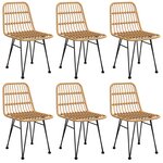 vidaXL Ensemble à manger de jardin 7 Pièces Résine tressée