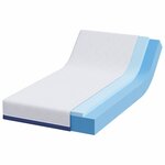 vidaXL Matelas Blanc et Bleu 90 x 190 cm Tissu jacquard