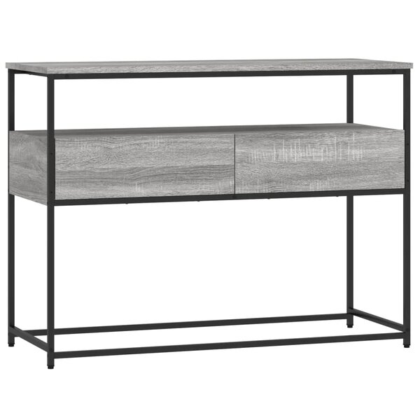 vidaXL Table console sonoma gris 100x40x75 cm bois d'ingénierie