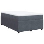 vidaXL Sommier à lattes de lit et matelas gris foncé 120x190cm velours