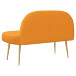 vidaXL Banc rembourré avec dossier Jaune foncé 110 x 60 x 76 cm