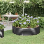 vidaXL Lit surélevé de jardin Acier enduit de poudre Anthracite