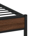 vidaXL Cadre de lit en métal sans matelas chêne marron 90x190 cm