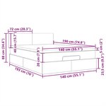 vidaXL Lit ottoman avec matelas et LED crème 140x190 cm tissu