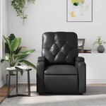 vidaXL Fauteuil de massage inclinable Noir Similicuir