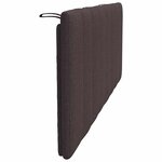vidaXL Coussin de tête de lit marron foncé 120 cm tissu