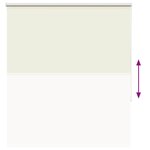 vidaXL Store enrouleur occultant blanc cassé largeur du tissu 121 6 cm