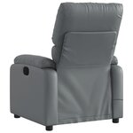 vidaXL Fauteuil de massage inclinable électrique gris similicuir