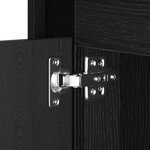 vidaXL Table de chevet avec lumières LED Chêne noir 44x34 5x45 cm