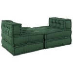 vidaXL Canapé modulaire 4 Pièces Vert tissu