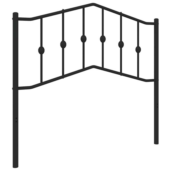 vidaXL Tête de lit de remplacement métal noir 100 cm