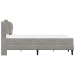 vidaXL Cadre de lit avec tête de lit Gris clair 160 x 200 cm Velours