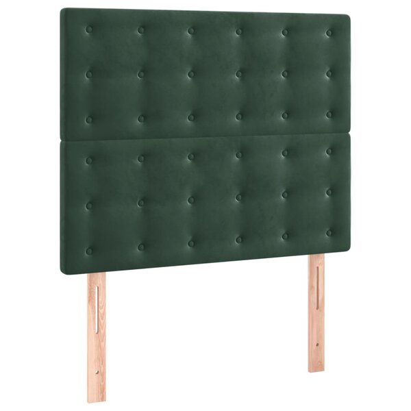 vidaXL Têtes de lit 2 Pièces Vert foncé 80x5x78/88 cm Velours