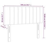 vidaXL Tête de lit à LED Bleu 100x5x78/88 cm Tissu