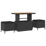 vidaXL Ensemble de canapé de jardin 9 Pièces Noir Poly Rattan