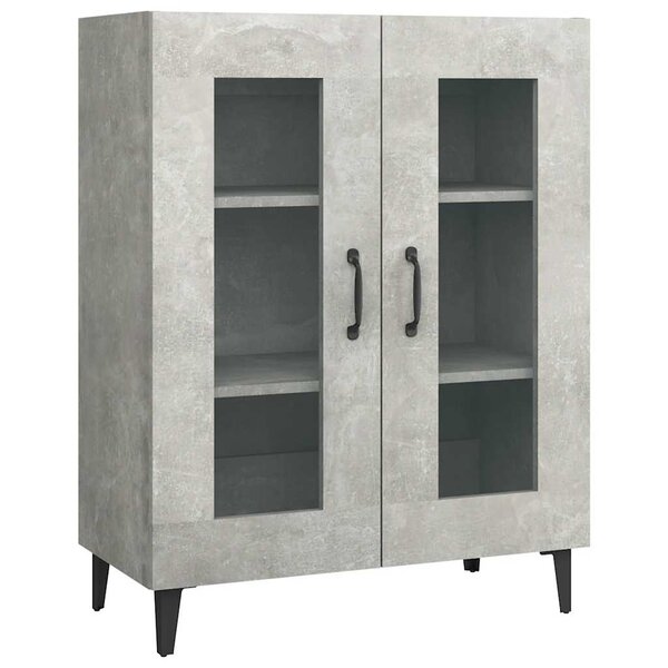vidaXL Buffet gris béton 69 5x34x90 cm bois d'ingénierie
