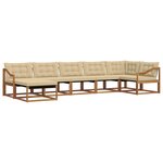 vidaXL Ensemble de canapés d'extérieur 7 pc Naturel et Beige