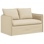 vidaXL Canapé Crème 136 x 82 x 85 cm tissu