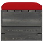 Vidaxl repose-pied palette de jardin avec coussin bois de pin