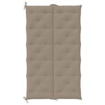vidaXL Coussin de banc de jardin taupe 180x(50+50)x7 cm tissu oxford