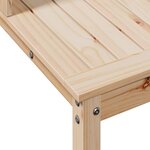 vidaXL Table de rempotage et étagères 108x50x109 5 cm bois massif pin