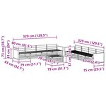 vidaXL Ensemble de canapés d'extérieur 9 Pièces Naturel