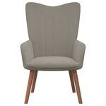 vidaXL Chaise de relaxation avec repose-pied Gris clair Velours