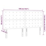 vidaXL Tête de lit Bleu 180x5x118/128 cm Tissu