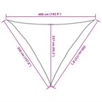 vidaXL Voile d'ombrage 160 g/m² Taupe 3 5x3 5x4 9 m PEHD