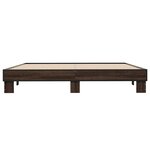 vidaXL Cadre de lit sans matelas chêne marron 200x200 cm