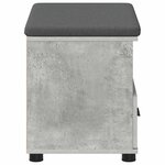 vidaXL Banc d'entrée avec coussin Gris béton 60 x 38 x 46 cm