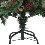 vidaXL Sapin de Noël avec pommes de pin Vert 120 cm PVC et PE