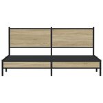 vidaXL Cadre de lit en métal sans matelas chêne sonoma 160x200 cm