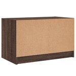 vidaXL Meuble TV avec portes en verre chêne marron 68x37x42 cm