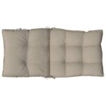 vidaXL Coussins de chaise à dossier bas lot de 6 taupe tissu oxford