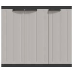 vidaXL Armoire de rangement d'extérieur gris et noir 97x37x85 cm PP