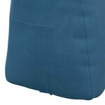 vidaXL Coussin de Dos Bleu 80 x 24 x 50 cm Velours