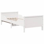 vidaXL Cadre de lit avec matelas Blanc 80 x 200 cm Bois massif en pin