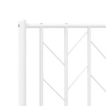 vidaXL Cadre de lit métal avec tête de lit/pied de lit blanc 193x203cm