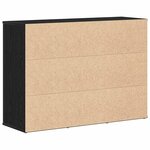 vidaXL Buffet chêne noir 91x29 5x65 cm bois d'ingénierie