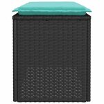 vidaXL Banc de jardin avec coussin noir 110x40x44 cm résine tressée