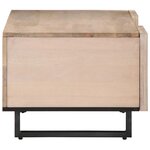 vidaXL Table basse blanc 100x55x40 cm bois de manguier massif
