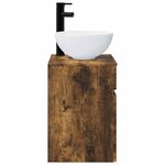 vidaXL Meuble de lavabo mural Chêne fumé 39 x 41 x 64 5 cm