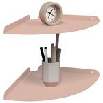 vidaXL Étagère flottante avec étagère 2 Pièces Rose 30 x 30 x 2 cm
