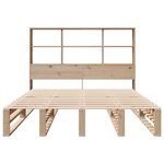 vidaXL Lit bibliothèque sans matelas 120x190 cm bois massif